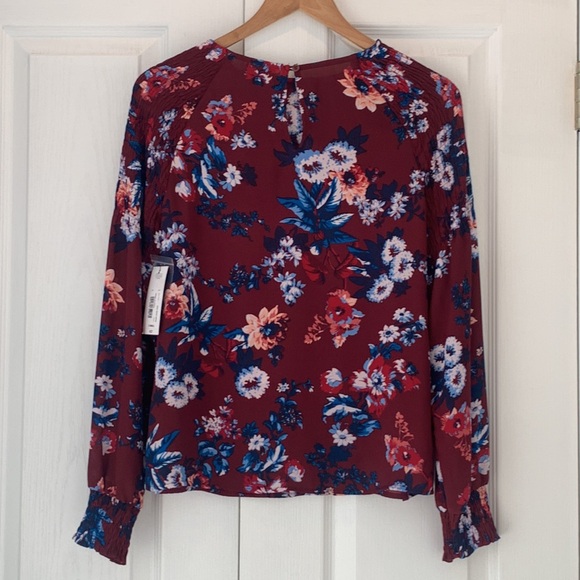 Ana Long Sleeve Floral Top size XS NWT - Picture 7 of 9